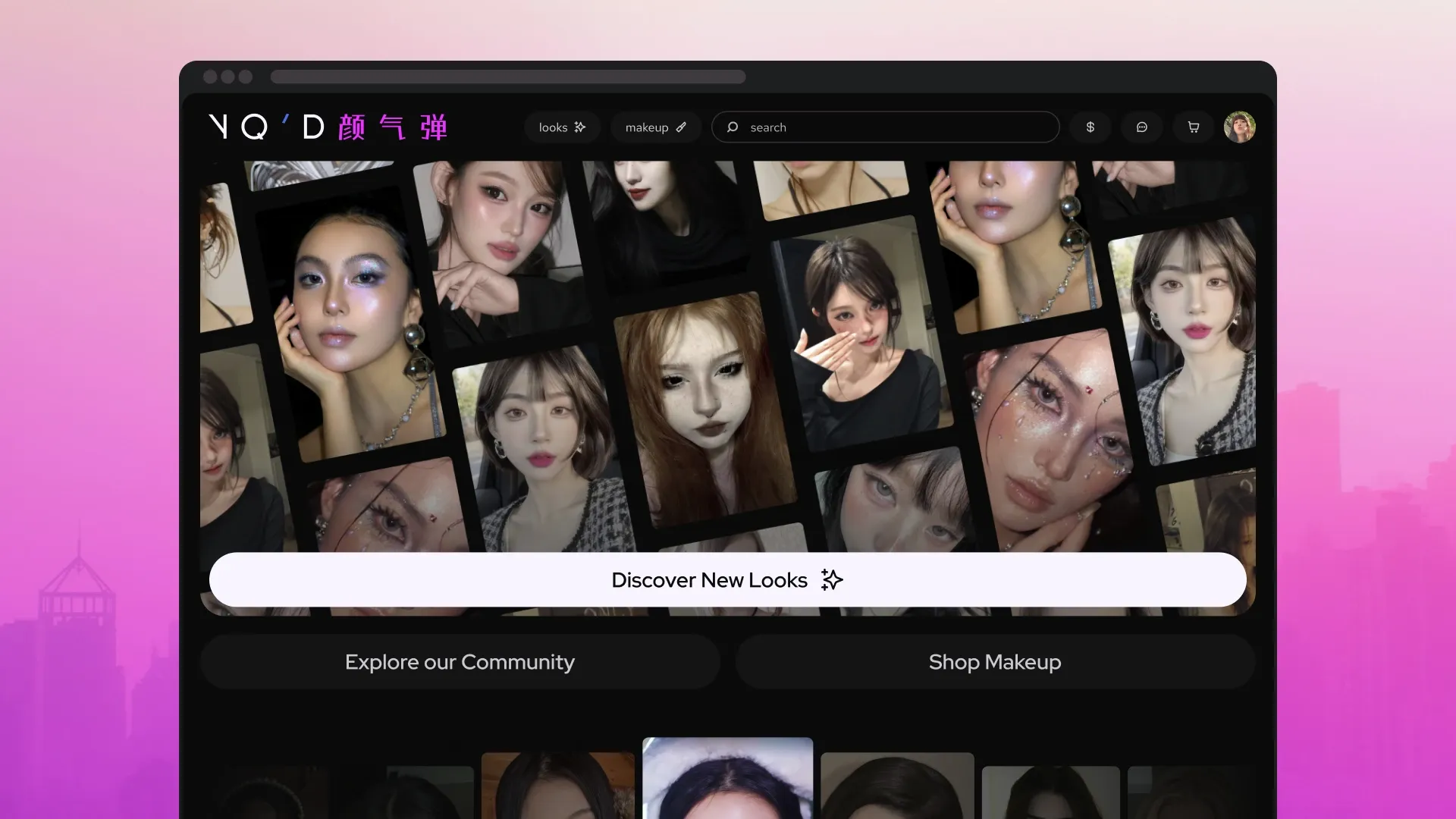 YQD case study project thumbnail showcasing landing screen of e-commerce website